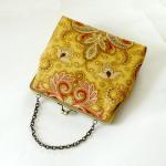 Silk Lined Red Floral Tote ..
